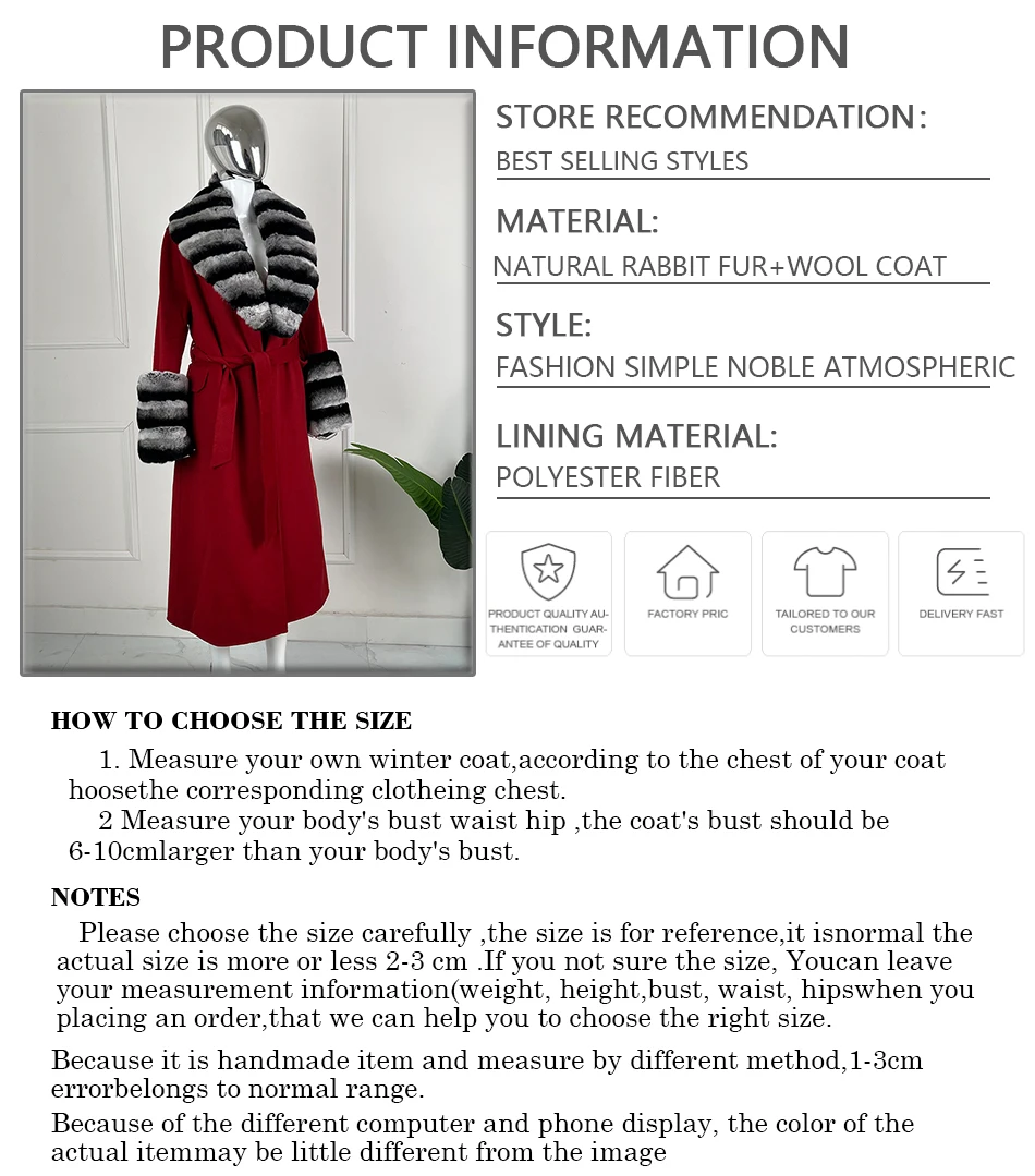 Пальто из натурального меха женские шерстяные пальто с воротником кролика рекс