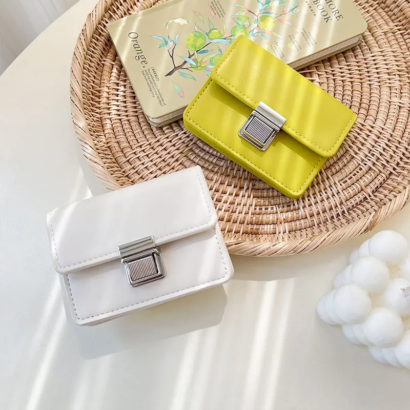 

Short Purses PU Leather Wallets for Women Female Purse Card Holder Wallet Fashion Woman Metal Buckle Wallet Clutch Bag Carteras