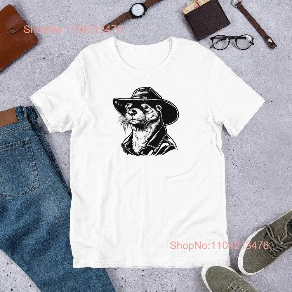 Otter Cowboy t shirt 90s vintage tee style retro animal lover gift western fashion indie clothing long or short sleeves