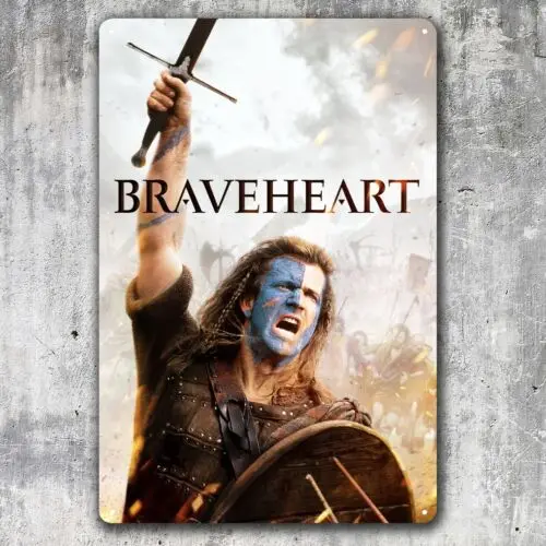 1b металлический постер фильма Braveheart — коллекционная жестяная вывеска 20x30 см