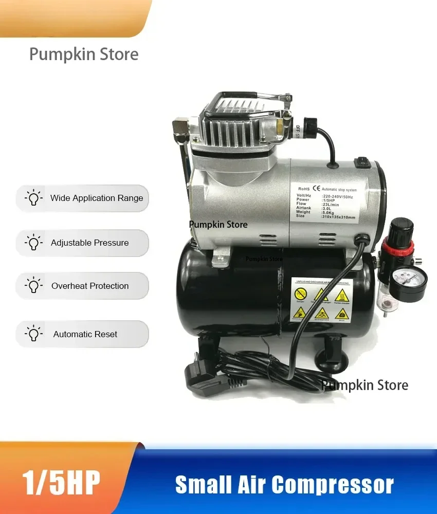 TC20T Маленький воздушный компрессор Бесшумная мебель Ремонт кожи Маникюр Модель