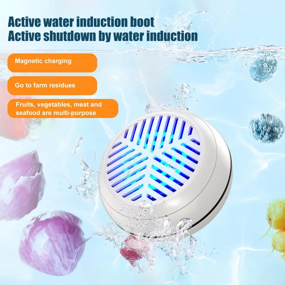 

Food Purifier Removable Upper Cover Charging Intelligent Induction Switch IPX7 Waterproof Wireless Food Cleaner Kitchen Gadget