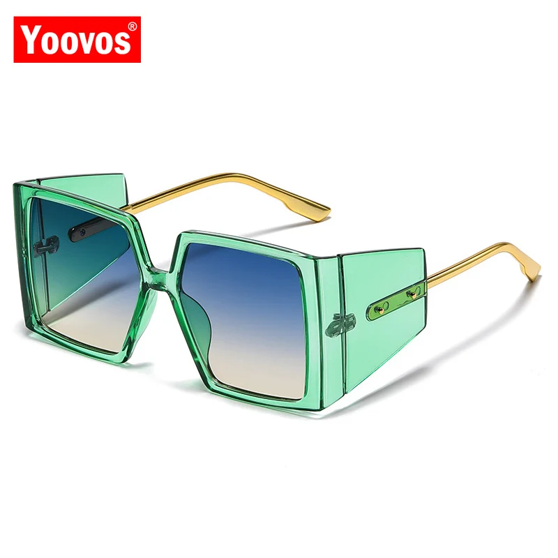 

Yoovos Punk Square Sunglasses Women 2022 Brand Oversized Steampunk Sun Glasses For Men Retro Vintage Oculos Lunette De Soleil