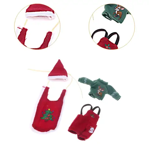 Рождественская одежда для кукол BJD 1/12