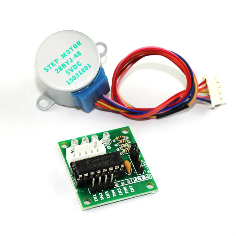 Купи DC 5V Smart Electronics 28BYJ-48 4 Phase 28BYJ48 Gear Stepper Motor + ULN2003APG Driver Board Module For Arduino DIY Kit за 127 рублей в магазине AliExpress