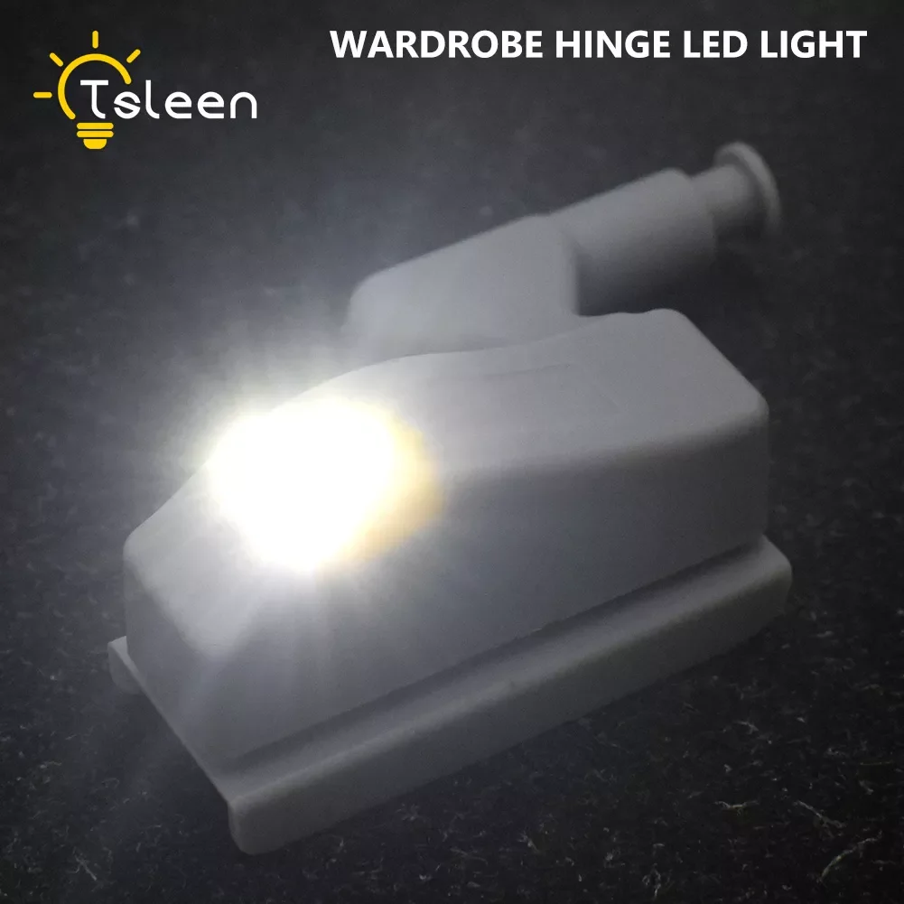 

2023NEW 1/4/8/16pcs LED Inner Hinge Lamp Under Cabinet Lights Wardrobe Cupboard Sensor Lights With Battery For Bedroom Kitchen C