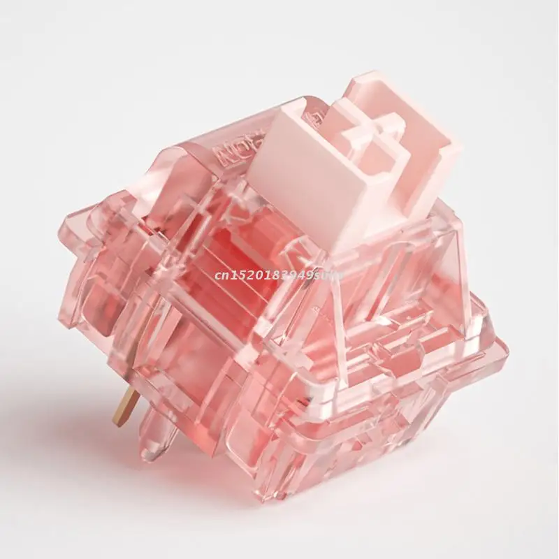 5 шт. переключателей Gateron BOX Ink V2 Pink Black 50g 60g 5pin RGB Linear MX Stem для механической клавиатуры 80 мм предварительно смазаны.