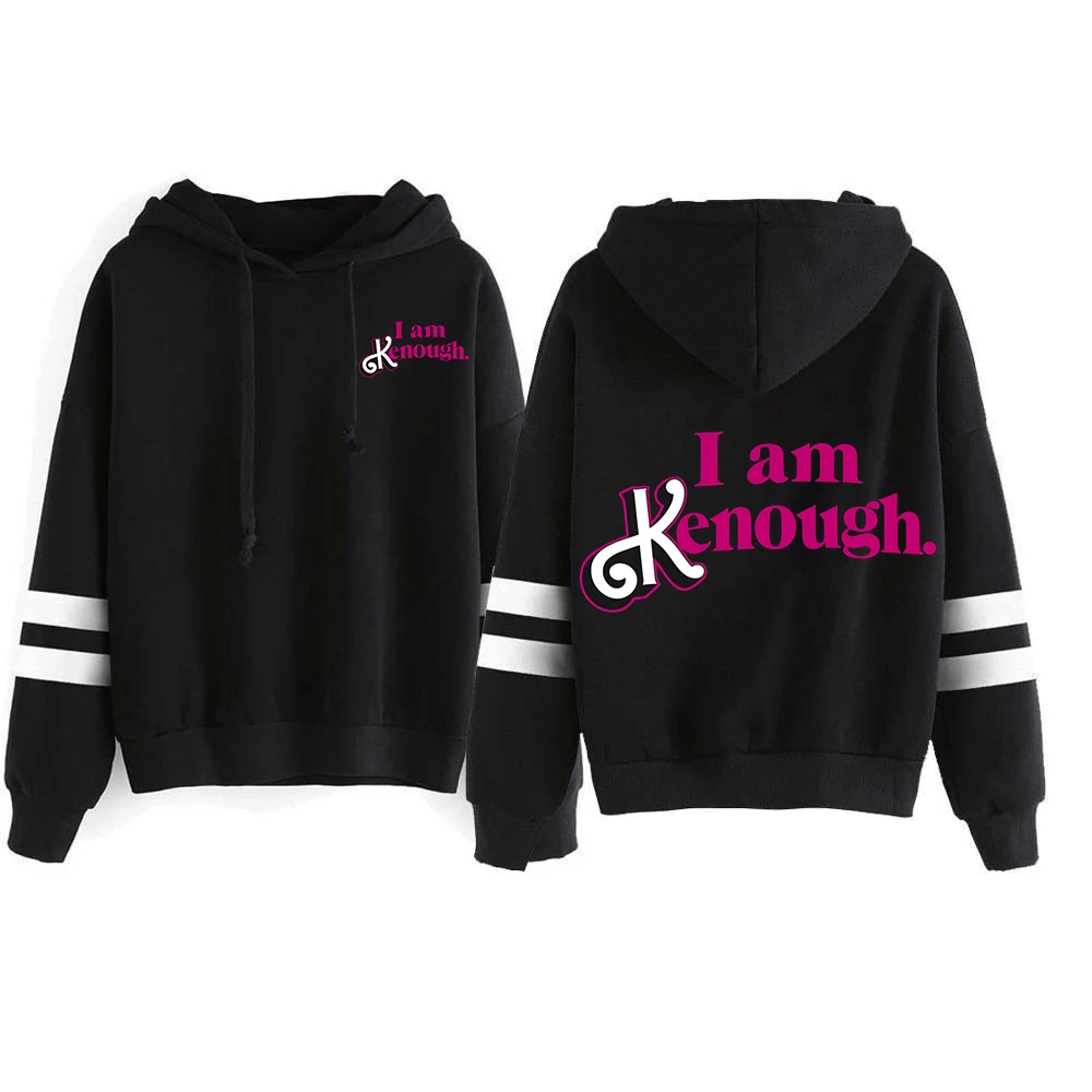 

New Women Men Im Kenough Letter Y2k Hoodies Hot I Am Kenough Harajuku Funny Hooded Manga Graphic Pullovers Gothic Sweatshirt