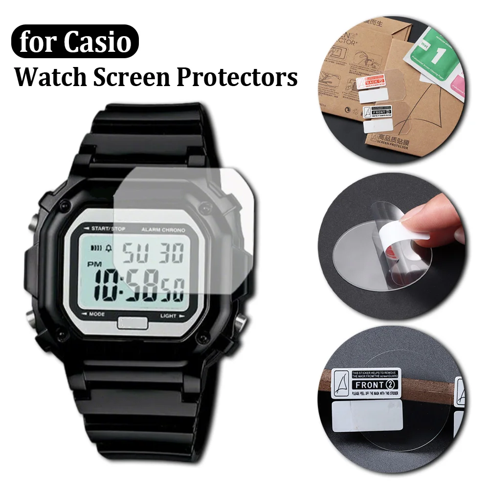 Фото Защитная пленка HD для экрана часов Casio DW5610 F91W AE1400/1200WH A158 W218H W800H MQ24, полная защита от царапин, аксессуар №1