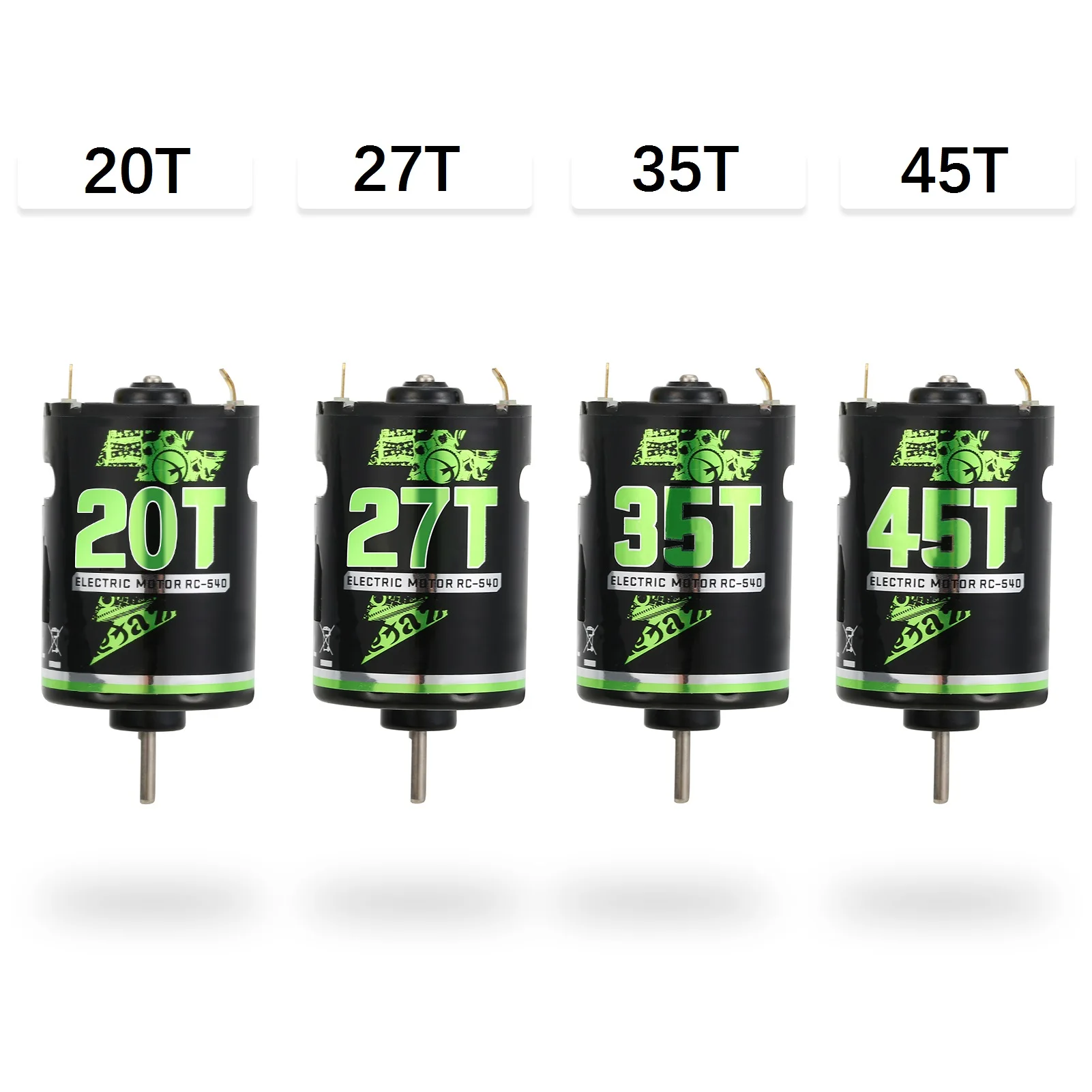 540 щеточный мотор 20T 27T 35T 45T для 1/10 RC Crawler Axial SCX10 II III AXI03007 90046 Traxxas TRX4 RC4WD D90 Запчасти для радиоуправляемых автомобилей и лодок