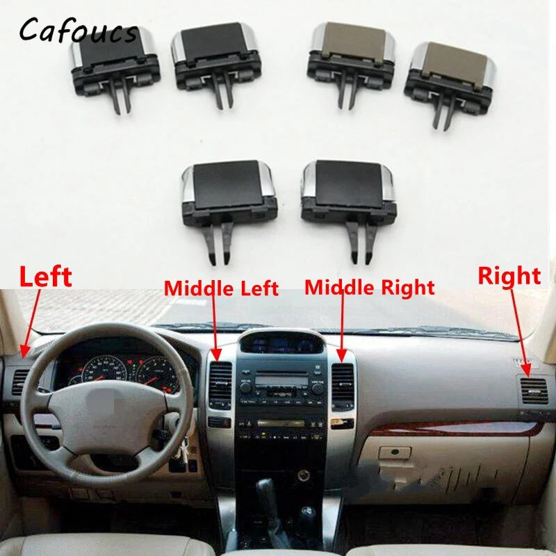 

Air Conditioner Outlet A/C Air Conditioning Vents Tab Clip Repair Kit For Toyota Land Cruiser Prado LC120 2003-2009