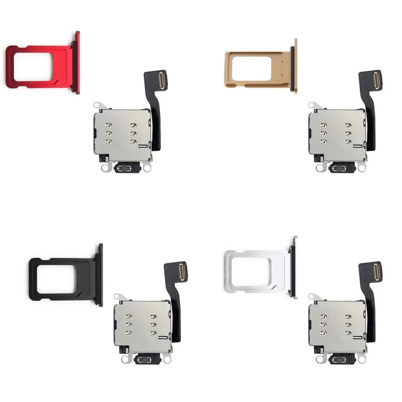 

2022 New Dual Sim Card Reader Connector + SIM Card Tray Slot for iphone 13/13 Pro/13 Pro Max Spare Parts for Repairing,