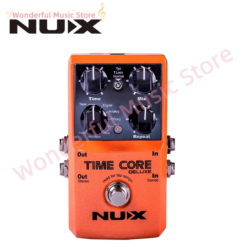 

NUX Time Core Deluxe Delay Pedal Guitar Effect Pedal with Looper Tone lock True Bypass Upgrade mode With Pedal line and picks
