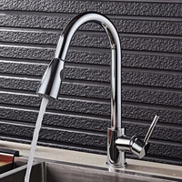 360 degree swivel pull out black kitchen faucet chrome brass 2 functions mixer sink gold kitchen faucet for kitchen