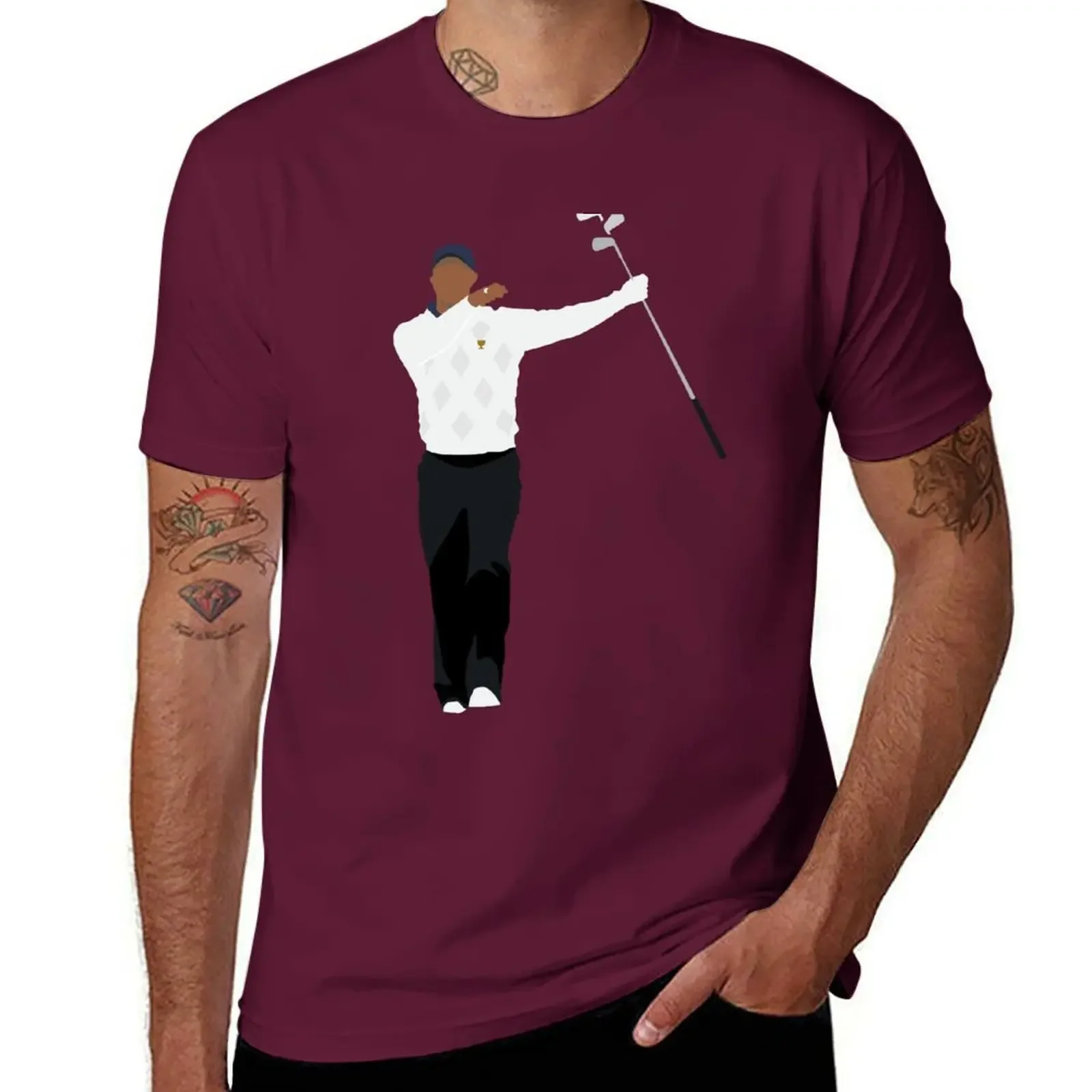 The Master Win Fist Pump Golf Golfer Golfi футболка Tiger Президентский Кубок Sunday Red гольф клубы Club Twirl