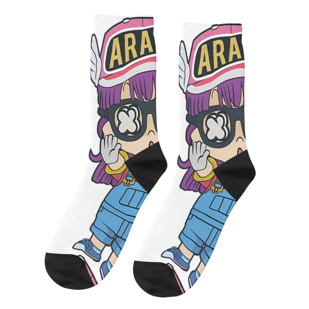 

Adorable Kawaii Happy Men's Socks Retro Dr Slump Doctor Arale Street Style Crazy Crew Sock Gift Pattern Printed