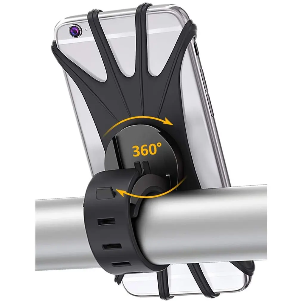 universal shockproof elastic silicone mount phone holder stand riding cycling bicycle mtb bike phone dvr gps support bracket free global shipping