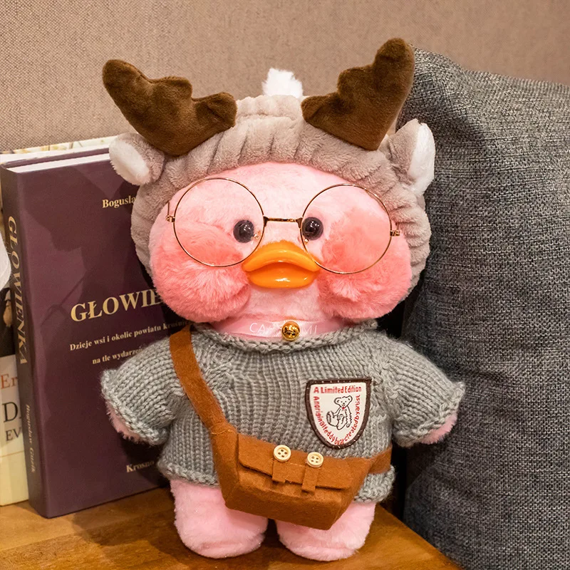 

Pink 30cm Cute LaLafanfan Cafe Duck Plush Toy Stuffed Soft Kawaii Duck Doll Animal Pillow Birthday Gift for Kids Children