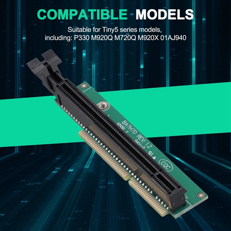 Фото Адаптер-карта PCI-E 16X для графических процессоров серий Tiny5 P330, M920Q, M720Q, M920X, 01AJ940, PCIE16 Riser Card-A07G №5