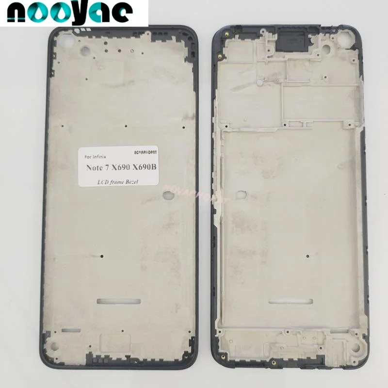 Рамка для ЖК-экрана, передняя крышка корпуса, рамка для Infinix Note 7 X690 X690B, передняя крышка