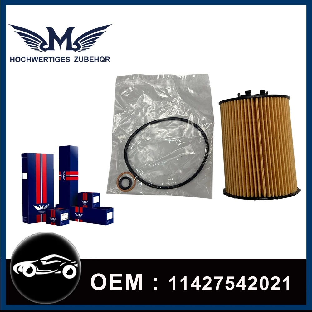 

M 11427527957 11427542021 11427521008 Engine Oil Filter Kit for BMW E60 E63 E65 E66 E70 550i 650i 750Li 760i X5 4.8 6.0 V8 V12