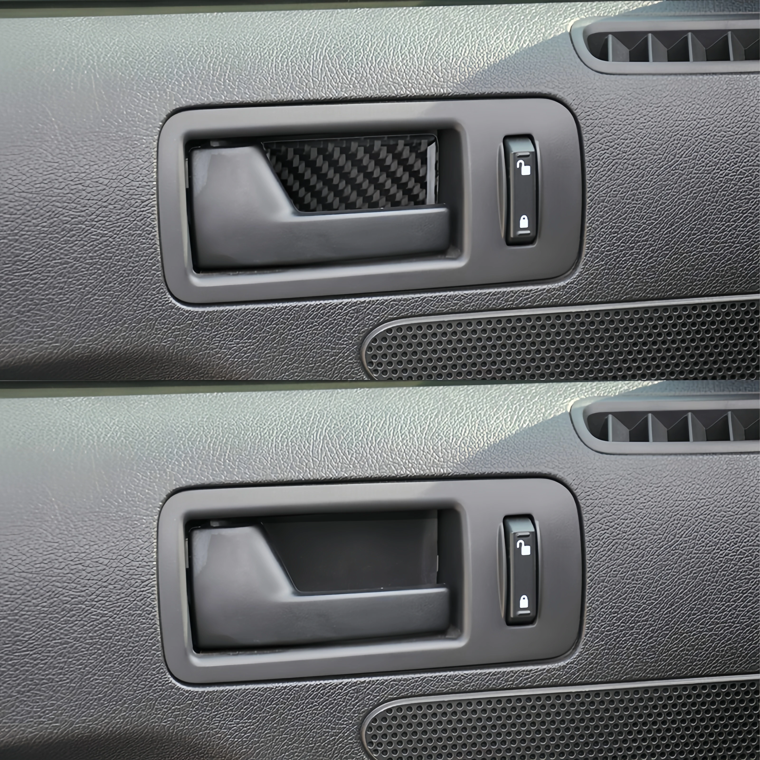 Для Ford Mustang 2009-2014 карбоновое волокно панель для внутренней дверной ручки