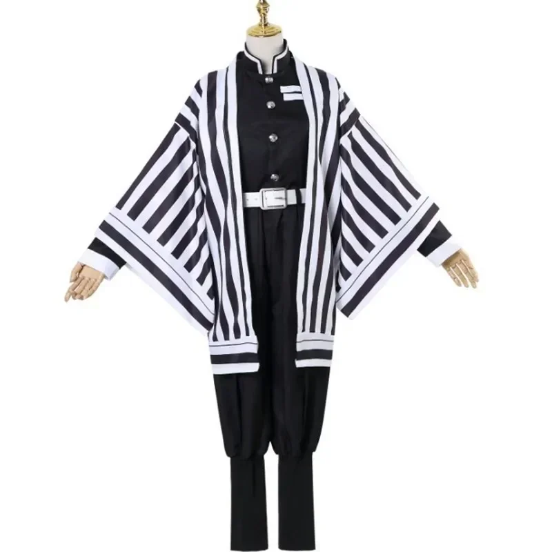 Iguro Obanai Косплей Аниме Demon Slayer Kimetsu No Yaiba Haori Кимоно Костюм Белая Змея Реквизит