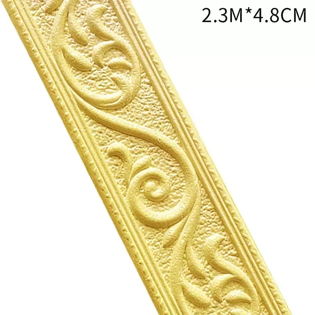 

Corner Line 3D Foam Wall Waist Line Waterproof Border Self-adhesive 2.3m Wall Edge Strip Decor Wall Sticker