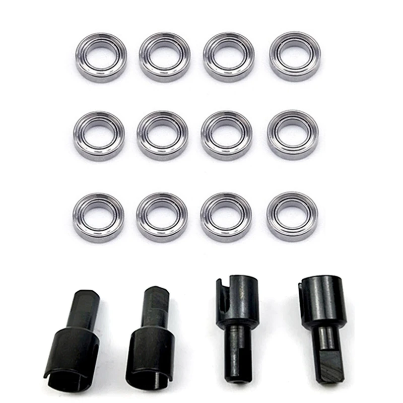 

4Pcs 144001 Metal Differential Cup With 12Pcs 144001-1296 4X7x2mm Bearing Spare Accessories