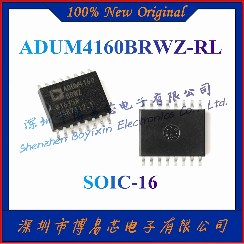 NEW ADUM4160BRWZ-RL Original authentic full speed, low speed 5kV USB digital isolator chip. Package SOIC-16