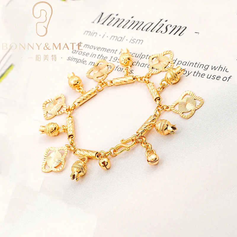 2024 новая модная позолоченная женская цепочка нерегулярный браслет-подвеска