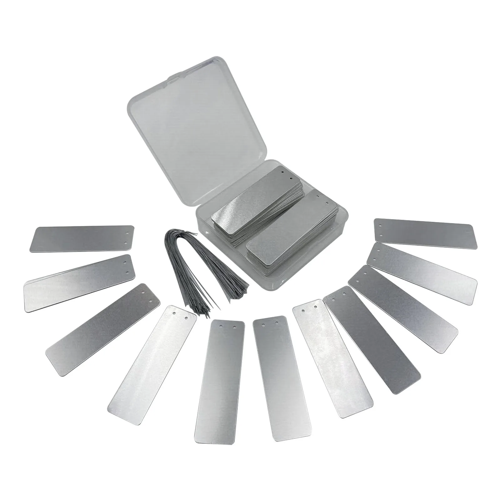 

100PCS Double Sided Plant Tag Aluminum Plant Tags With 6 Inch Wires Tree Tags With Metal Wires For Outdoor Gardening And High