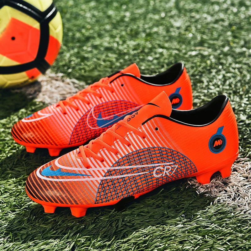 HIKEUP Brazil Football Shoes  Brazilian Nation Team Sports Footbal Sneaker Man Low Top Long Spike Soccer Shoes