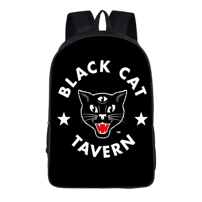 

Goth Cat Backpack Women Creative Polyester Comfortable Burden Reduction Primary School Schoolbag Mochila Feminina Bagpack Plecak