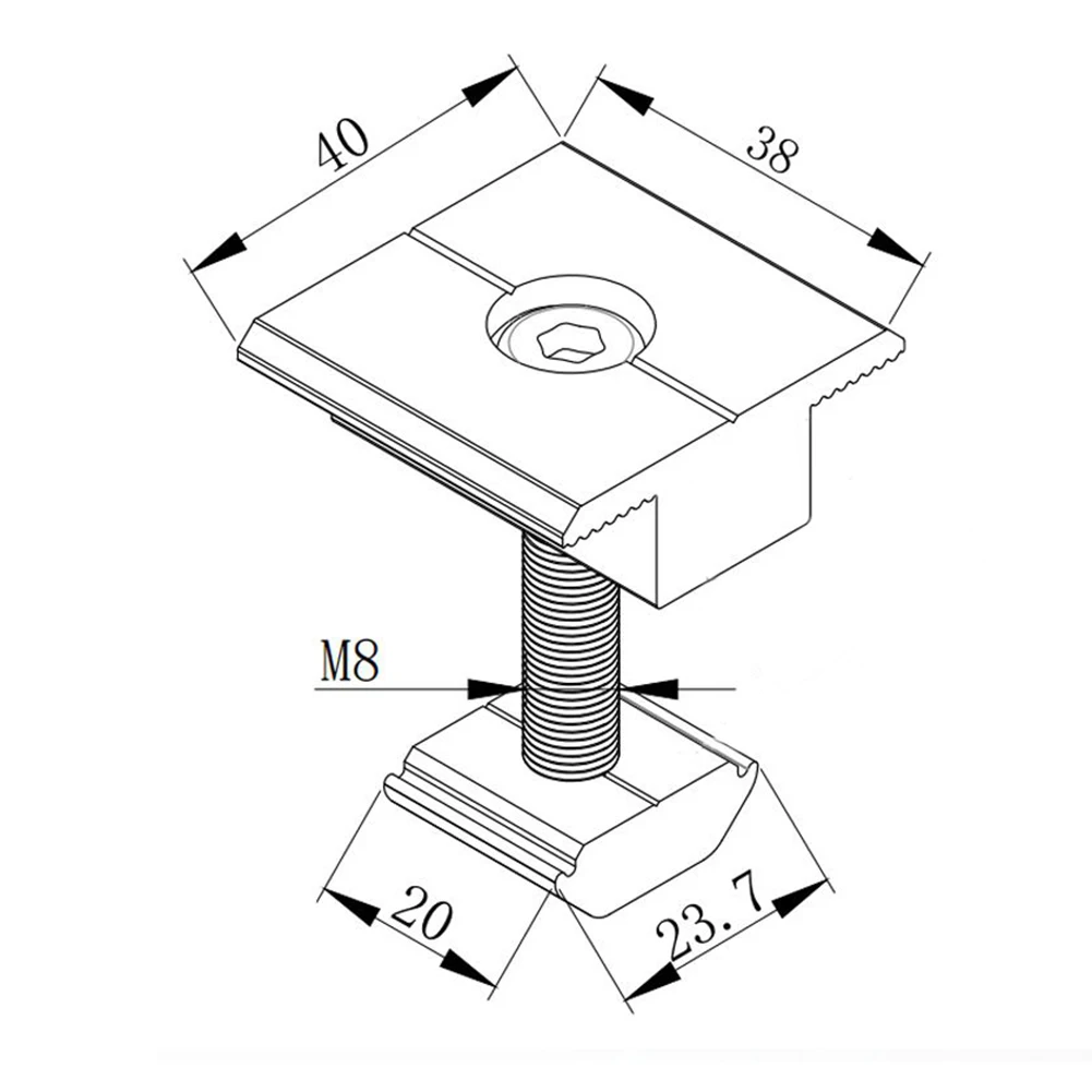 

High Quality Home Improvement Clamps 2/10Pcs Easy To Install Light Weight Corrosion Resistance Solid Aluminum Alloy