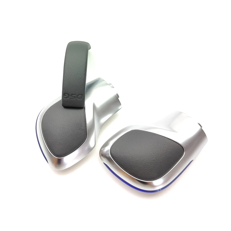 DSG Ручка переключения передач Хром с кожаными синими и красными боковыми накладками для VW Golf 6 7 R GTI Passat B7 B8 CC R20 Jetta MK6 GLI.