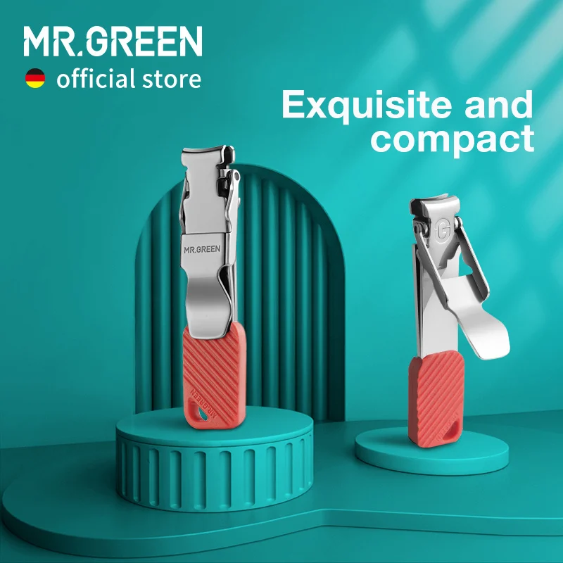 

MR.GREEN Compact Nail Clippers Foldable Nail Cutters Manicure Tools Portable Fingernail Clipper With Key Chain Nail Scissors