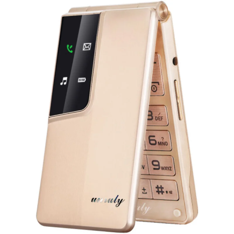 

Push Button Flip Mobile Phone 2.8" Unlocked Celular Big Keyboard Cheap Senior Touch Dual Screen Elder Clamshell Cell Phones