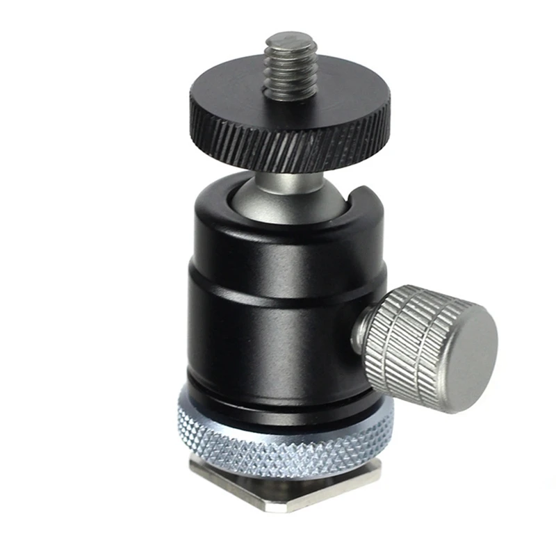 

RISE-Aluminum Alloy Tripod Ball Head Mount Panoramic Scaled Base Hot Shoe Adapter for DSLR Mirrorless Camera Tripod Mounting