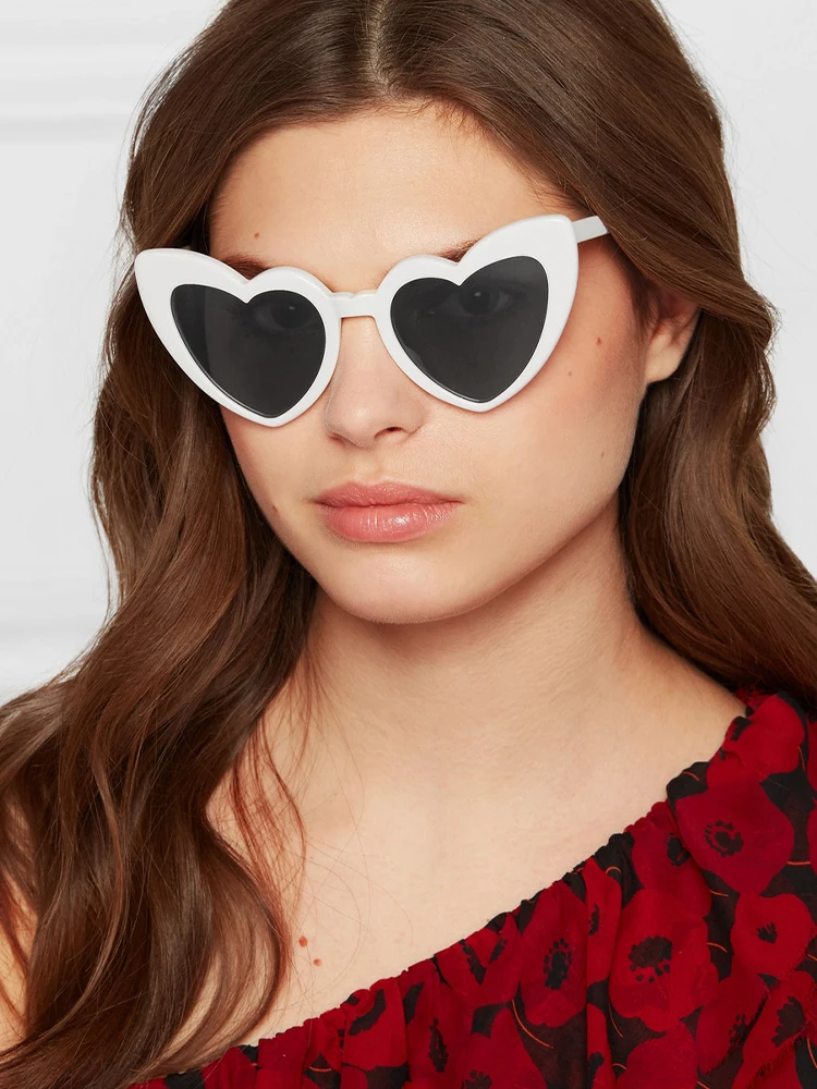 

New Fashion Heart Sunglasses Women Love Heart Uv400 Protection Sun Glasses Clear Lens Travel Hiking Skiing Cycing Glasses