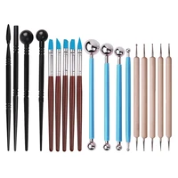 18pcs polymer shapers clay sculpting kit ball stylus dotting tools wax carving pottery ceramic tools modeling carved tool
