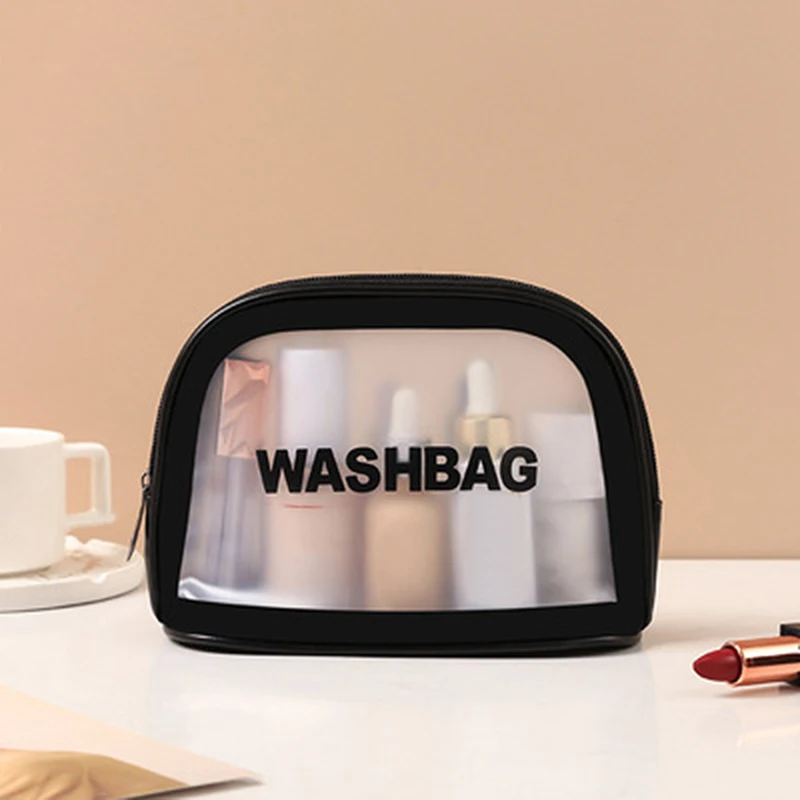 

Cosmetic Bag Travel Frosted Waterproof Wash Bag Korean Portable PVC Dry And Wet Separation Storage Bag Waterproof