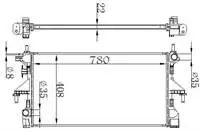 

Радиатор двигателя BFI054022 Для DUCATO BOXER IV 15 780 × 22