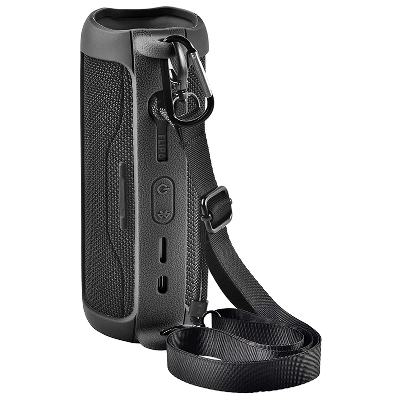 

Silicone Case Cover for JBL Flip 6 Flip6 Bluetooth Speaker Travel Carrying Protective with Shoulder Strap and Carabiner