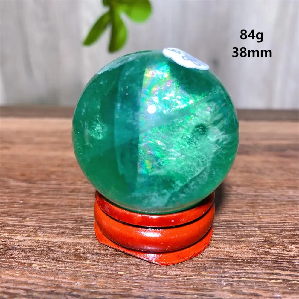 Зеленый флюорит, кварцевый хрустальный шар, натуральный камень