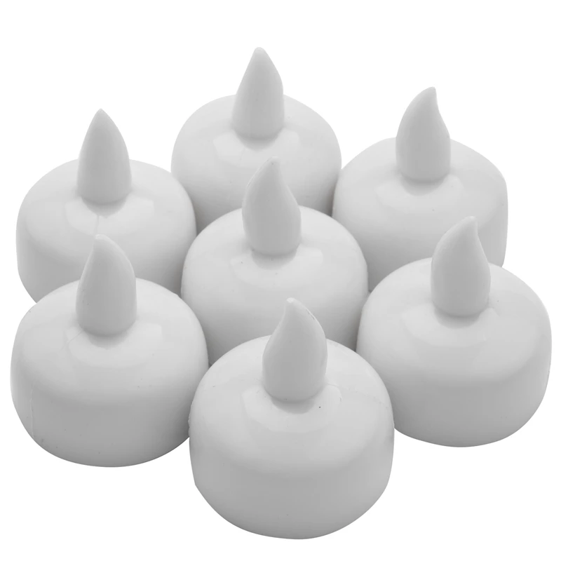 

48 Pack Waterproof Flameless Floating Tealights, Warm White Battery Flickering LED Tea Lights Candles - Wedding, Party