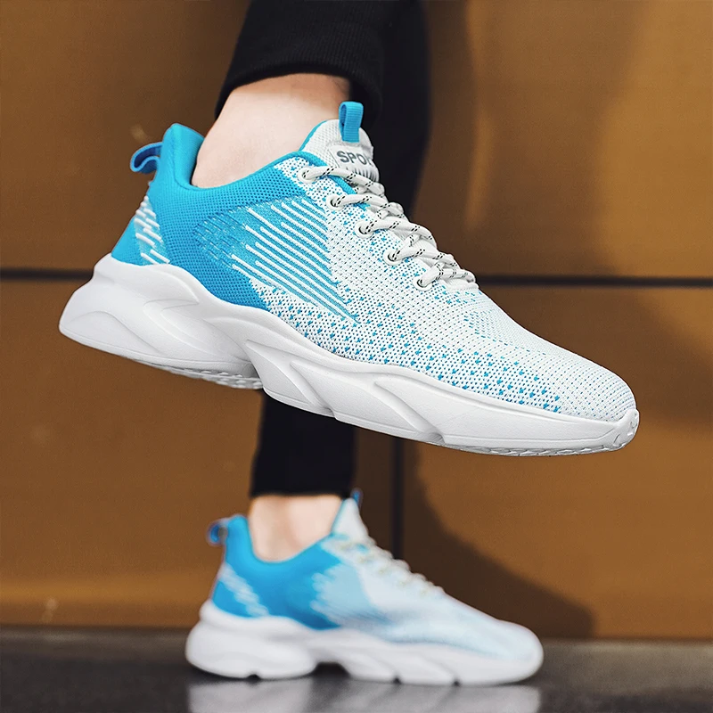 Running Shoes Men Breathable Lightweight Cushioning Fashion Sneakers for Outdoor Sport Shoe Lace Up Tennis Trainers Men