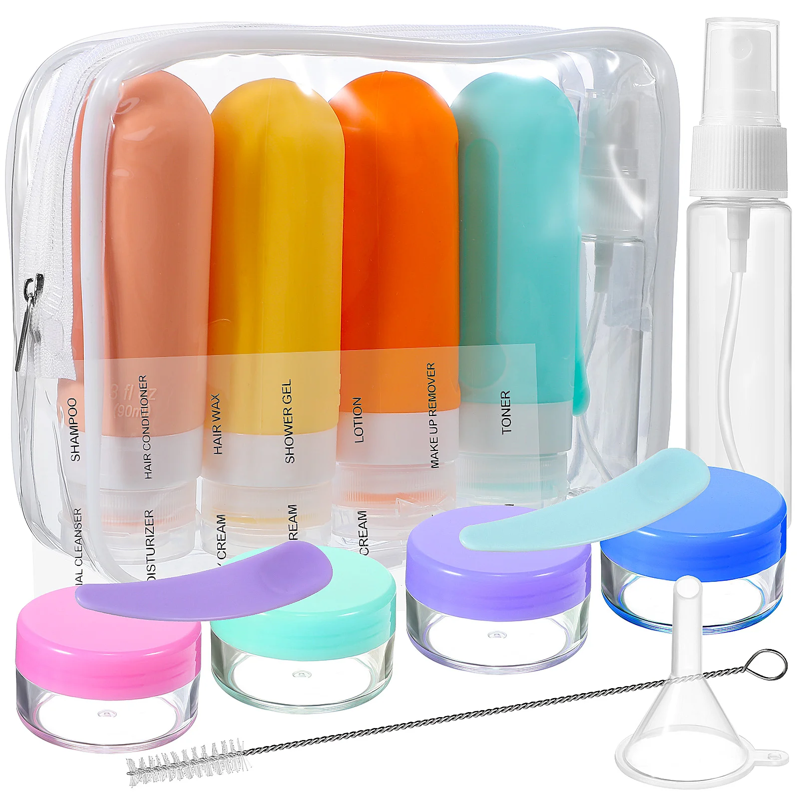 

Travel Bottles Set Travel Size Containers Silicone Shampoo and Conditioner Bottles for Toiletries(90ml)