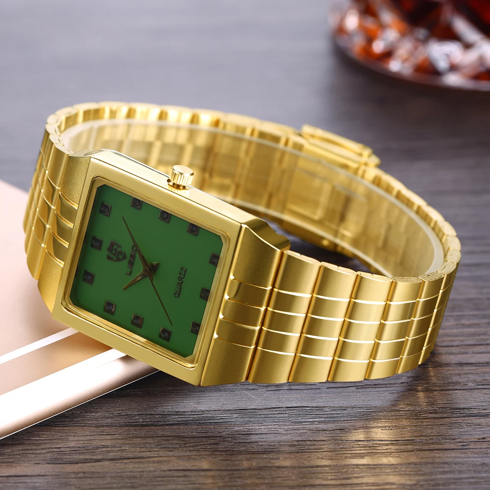 LIEBIG Gold Stainless Steel Watches Women Luxury Clock Ladies Fluorescent Wristwatch reloj mujer Relogio Feminino Female Bracele