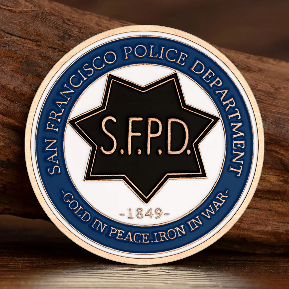 

Сувенирная монета из металла с бронзовым покрытием US San Francisco Police Department